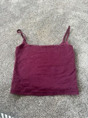 Abercrombie & Fitch Maroon Square-Neck Tank